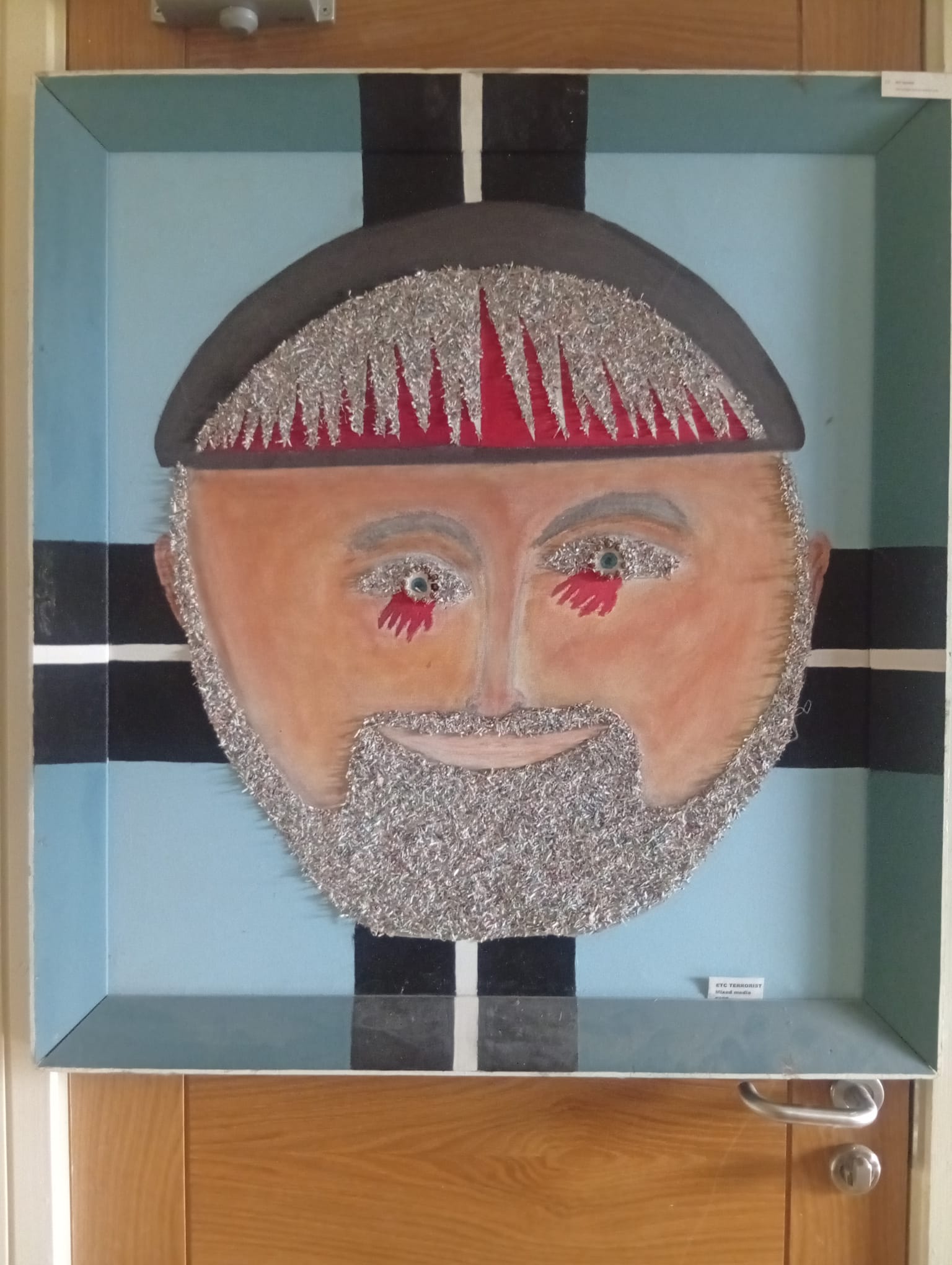 Artwork portrait in a framed display box